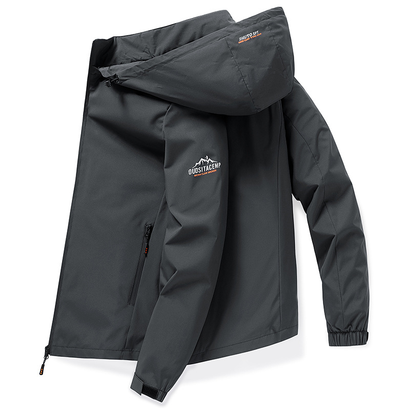 2024 primavera y otoño chaqueta de los hombres al aire libre chaqueta a prueba de viento chaqueta casual delgada más tamaño chaqueta de fábrica al por mayor