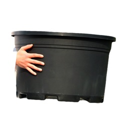 特大花盆盆栽大口徑黑加侖花盆加厚黑色矮胖加侖花盆塑料綠蘿月季