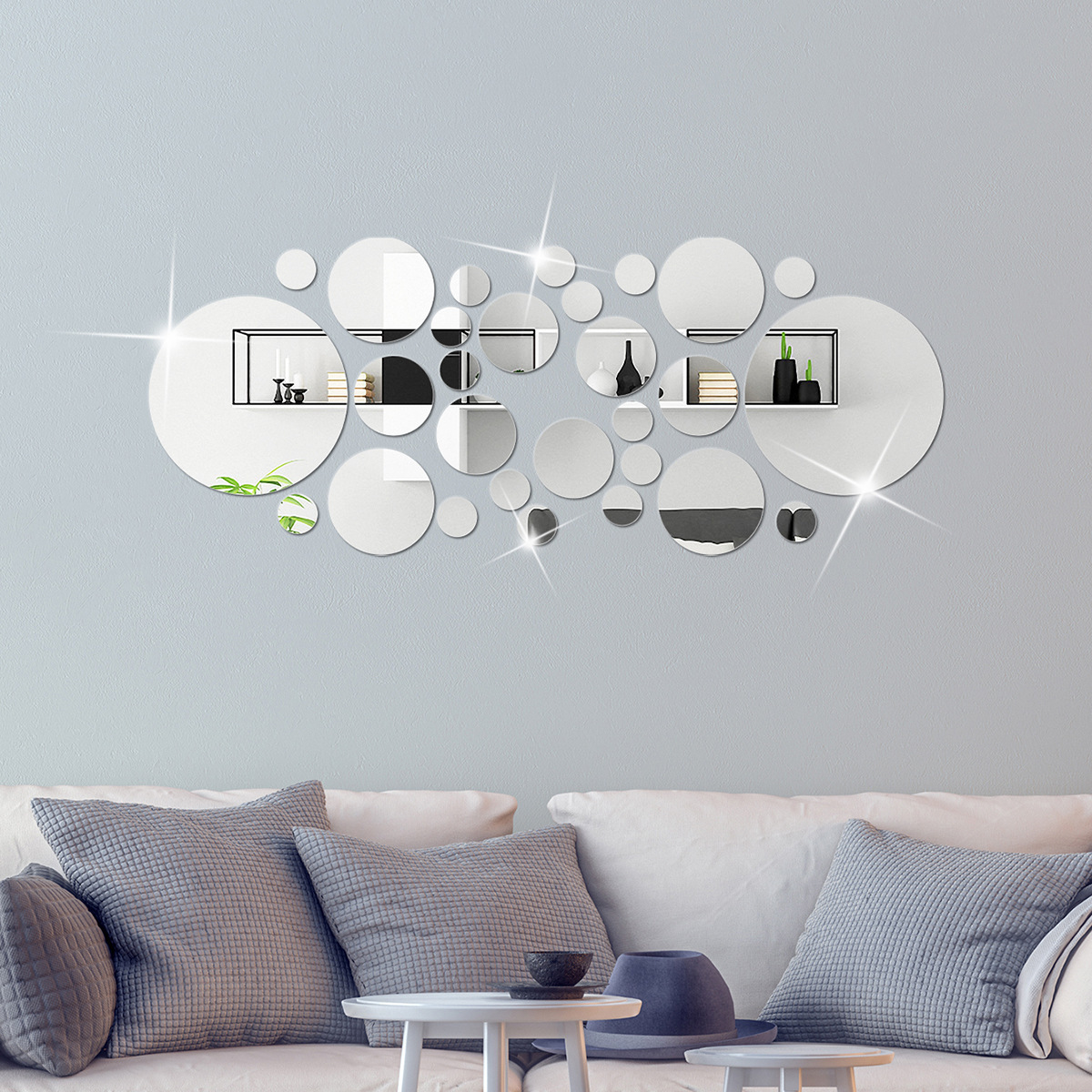 Acrylic Wall Mirror Stickers 3d Decorative Circular Design Set_voghion.com
