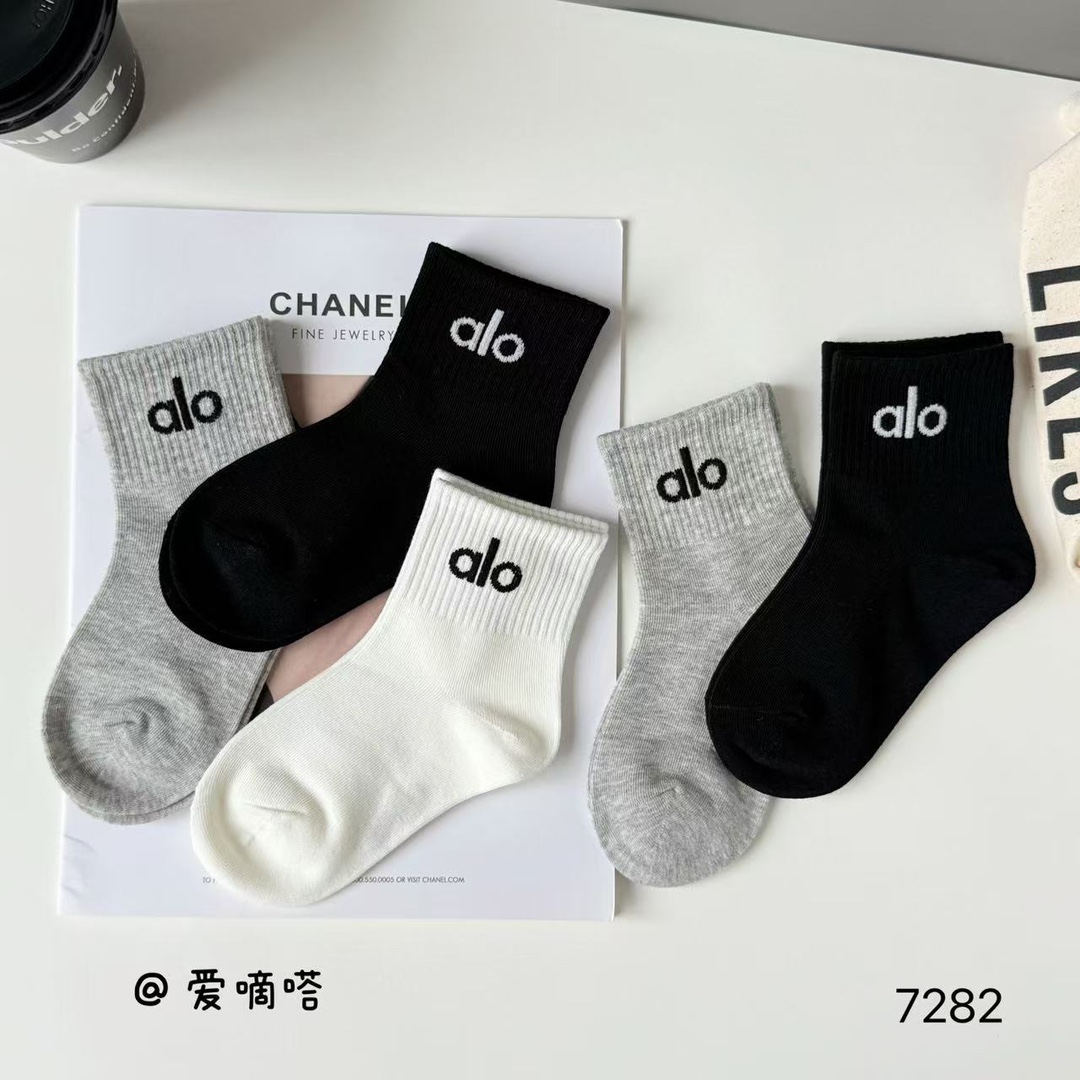 Aidiya Children's Socks Autumn and Winter New Trendy Brand Letter