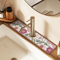 American retro style kitchen countertop sink splash pad bathroom toilet faucet narrow absorbent pad household use