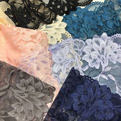25CM lace edge with large flowers, strong stereoscopic sense, suitable for underwear, clothing and other decorations, custom-made samples available
