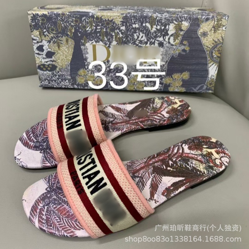 Zapatillas clásicas de alta versión D casa bordadas en una línea Zapatillas de piel de oveja para mujer