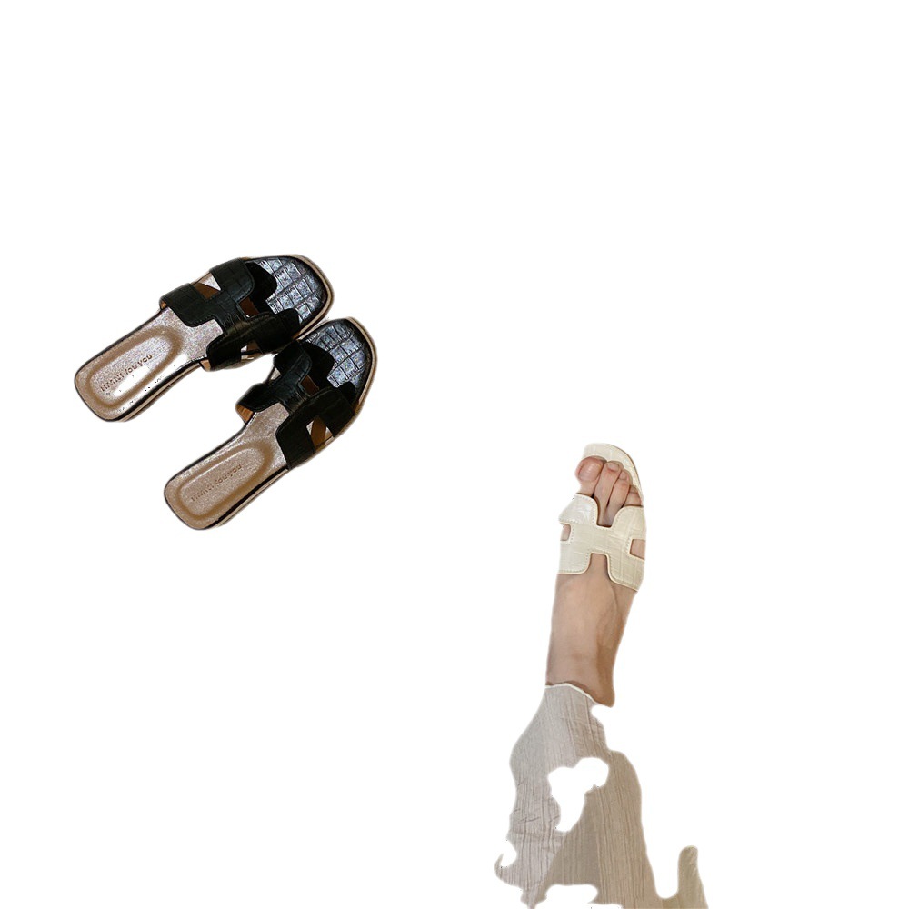 Fee Stijl Slippers Vrouwen Zomer Dragen 2023 Zomer Nieuwe Koreaanse Versie Van Slippers Platte All-Match Strand Schoenen sandalen Vrouwen_voghion.com