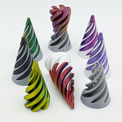 国境を越えたホットセール 3D プリント円錐形減圧おもちゃ 2 色の立体挿入子供の教育開発おもちゃ