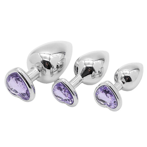 Heart-shaped metal butt plug, men's and women's masturbation sex toys, metal anal plug, anal expansion device, adult products