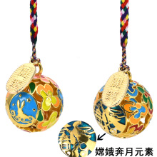 热销礼品国潮广寒宫玉兔镂空宫铃铛随身挂件复古嫦娥奔月中秋礼物