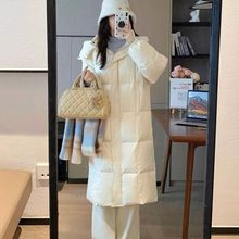 冬季棉服女中长款2025新款棉衣女学生韩版宽松过膝面包服棉袄外套