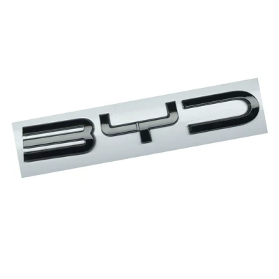 Suitable for BYD overseas vehicle emblems: ATTO3 blackened rear emblem, SEAL rear emblem, Seal front emblem, Yuan Plus badge (Car logo) - glossy-black-coating-byd-front-emblem-23-24-model-overseas-seal