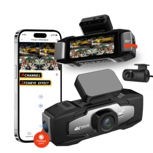 Cross-border F323 Four-Lens Dash Cam 4K HD WiFi6 GPS Car Recorder Multi-Language