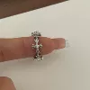 Серебристый, кольцо с крестом
