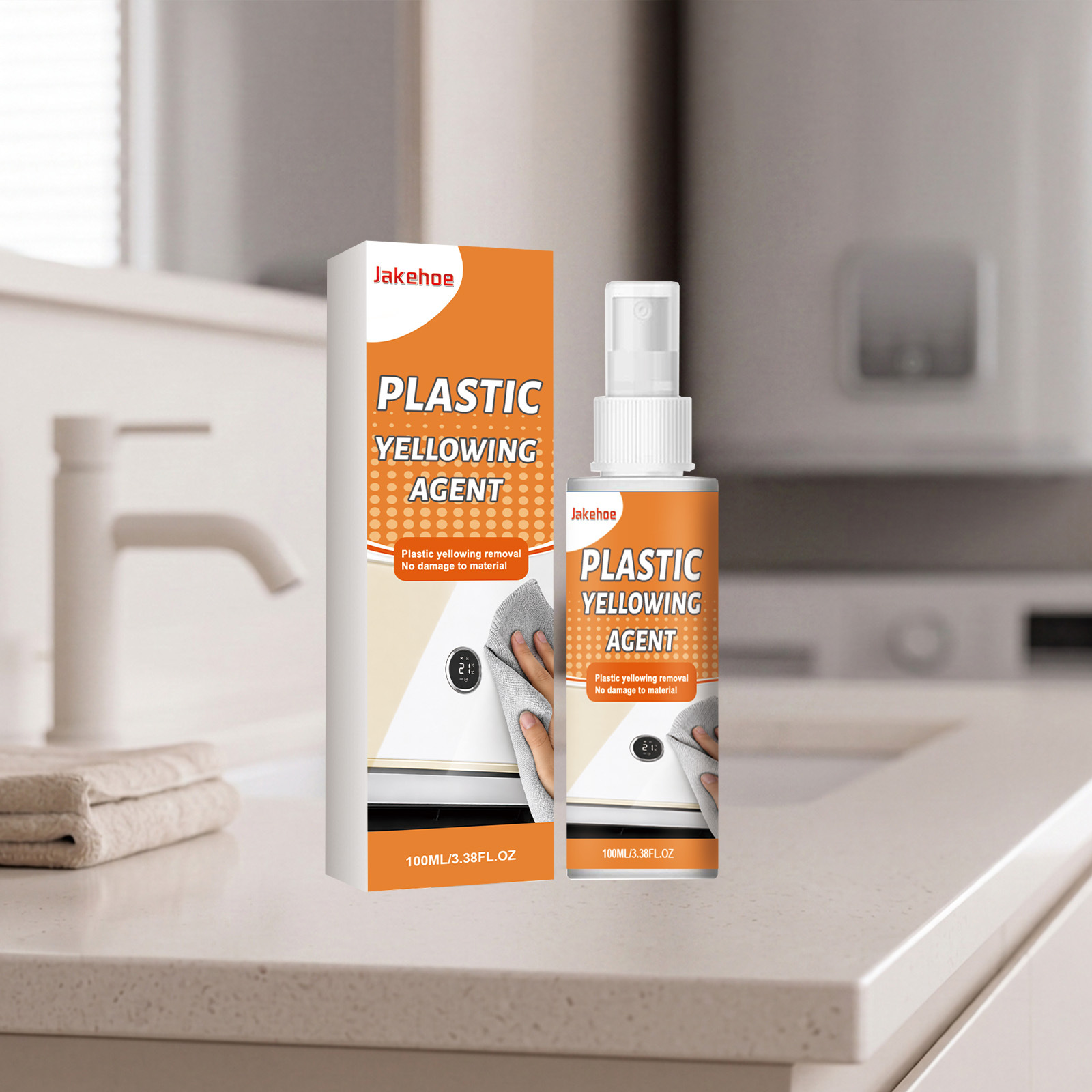 Jakehoe Plastic Cleaner: Convenient Stain Remover and Care Agent for Household Plastic Surfaces and Appliance Casings