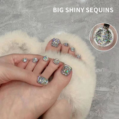 腳趾甲油膠2023年新款銀色亮片顯白甲膠爆閃流行美甲專用工廠批發