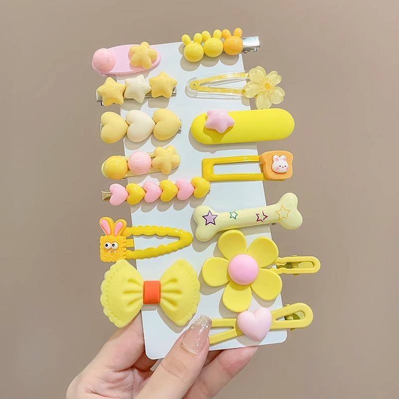 Clip de cabello de dibujos animados para bebés, cabello de bebés poco no lesiones, clip de cabello fetal, clip de tela para niñas, clip de cabello de sudor roto, adornamiento para el cabello