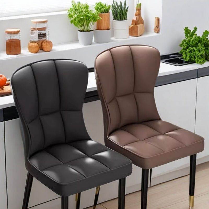 Asiento de restaurante nórdico simple respaldo superior silla de comedor de paquete flexible silla de negociación de hotel