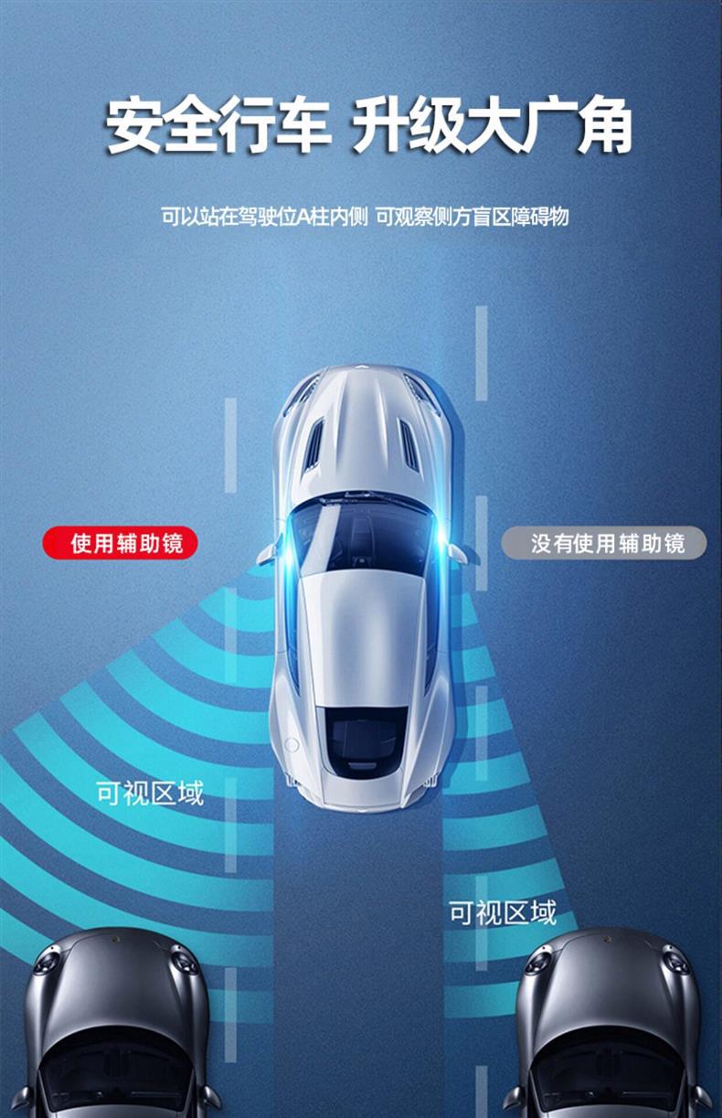 Coach car rearview mirror, auxiliary rearview mirror, blind spot mirror, additional mirror, reflector mirror, auxiliary mirror, wide-angle small round mirror