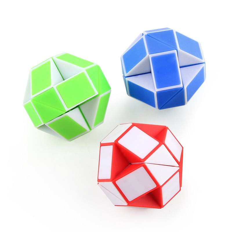 Variedad de exportación transfronteriza regla mágica juguetes educativos de 24 segmentos regla mágica plegable de forma especial serpiente mágica color cubo tridimensional de 72 segmentos