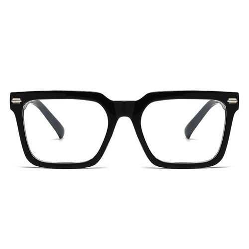 L09 Square Metal Nail Fashion Frame Korean Style Trendy Blue Light Blocking Glasses Slim Frame for Natural Face Plain Mirror Frames