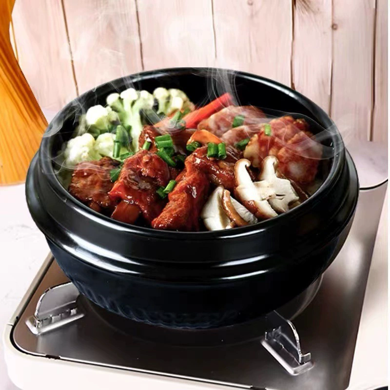 Кан Шу каменный горшок специальный каменный горшок для пибимпапа открытого огня высокотемпературная Керамическая кастрюля для тушения горшок большой соус суп горшок рисовая кастрюля