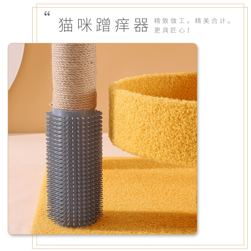 Marco de escalada para gatos, nido para gatos, árbol para gatos, agujero de árbol integrado, tabla de agarre para gatos de sisal, plataforma de salto para gatos, punto multicapa, dispositivo de comezón de terciopelo de peluche