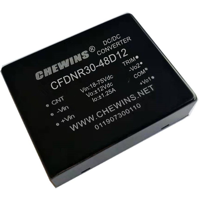 DC-DC电源模块48V转正负12V输入 30W双路输出 CFDNR30-48D12