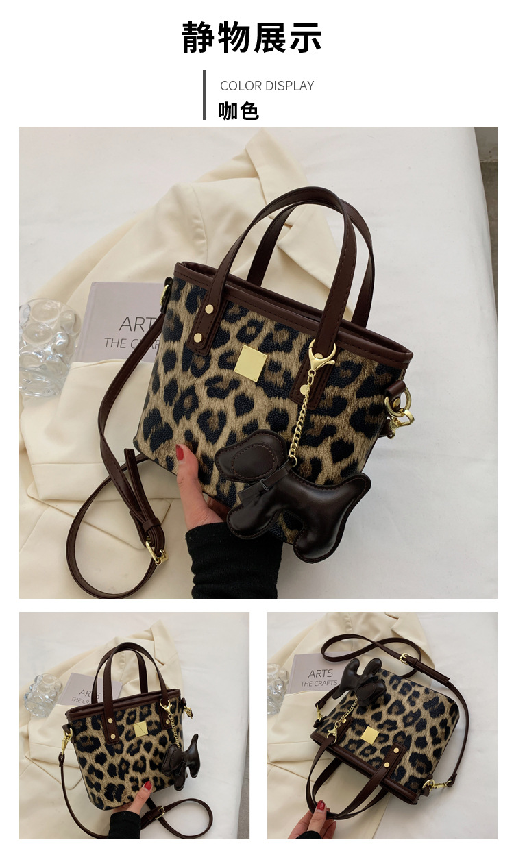 Autumn And Winter New Trendy Temperament Leopard Print Single Shoulder Handbag Messenger Bag display picture 7