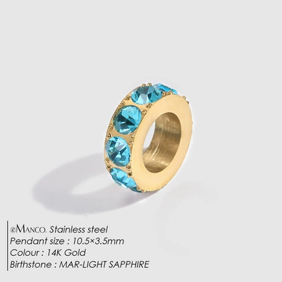 Handmade Accessories, Zərgərlik ara hissələri - march-light-blue-gold