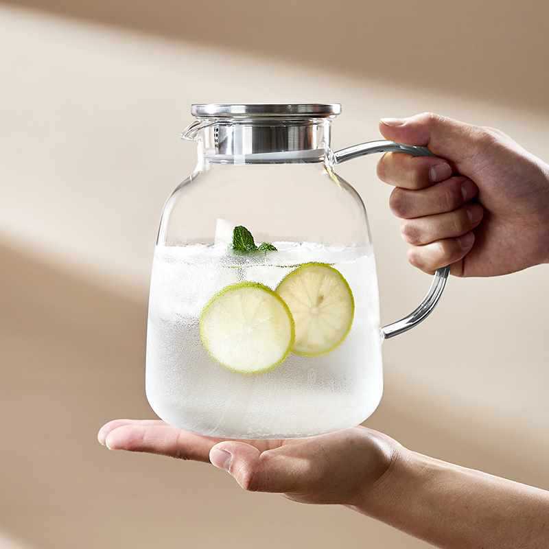 Factory-made thickened glass water kettle, large-capacity teapot for home use—heat-resistant and suitable for boiling cool white boiled water.