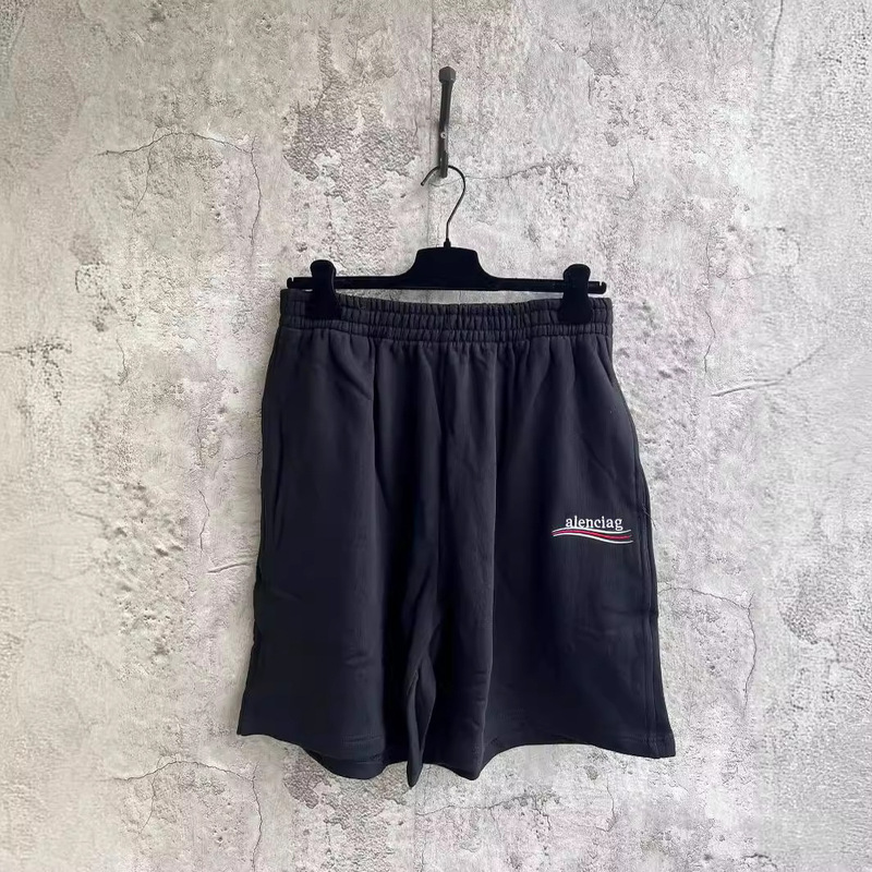Ins Correct Edition Paris B Basic Coke Wave Embroidered Shorts Family Couple Simple Sports Casual Pants