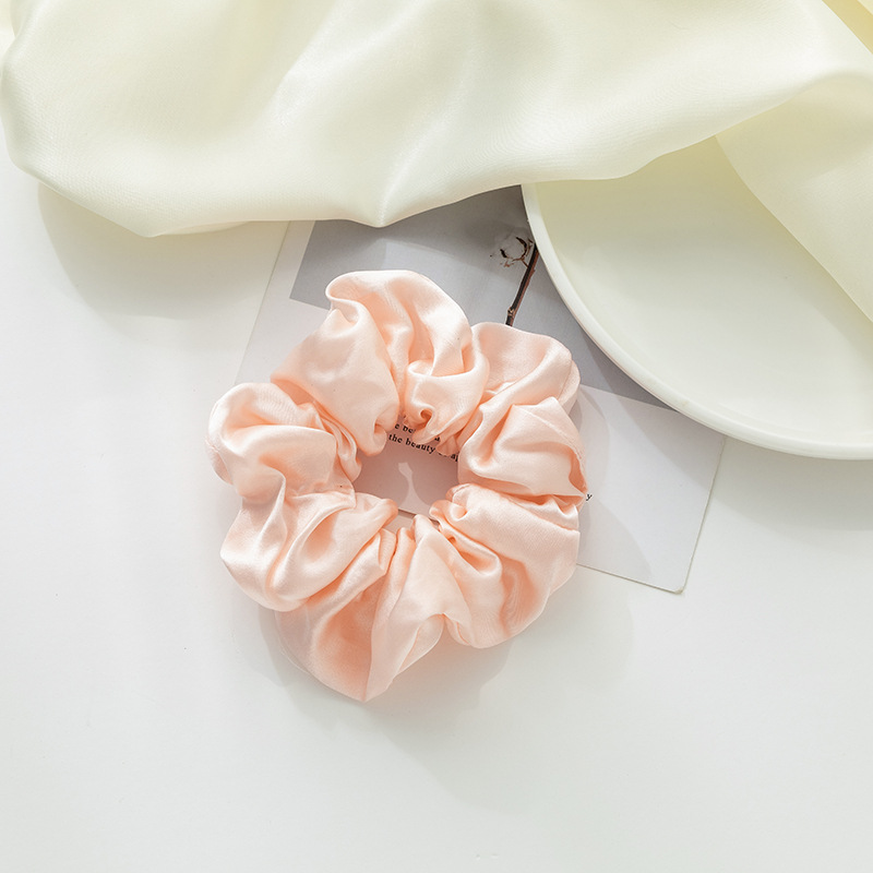 19 Mmi lazo para el cabello de seda 5cm gran celebridad de Internet lazo para el cabello de intestino grueso de color sólido simple círculo de intestino grueso coreano spot al por mayor