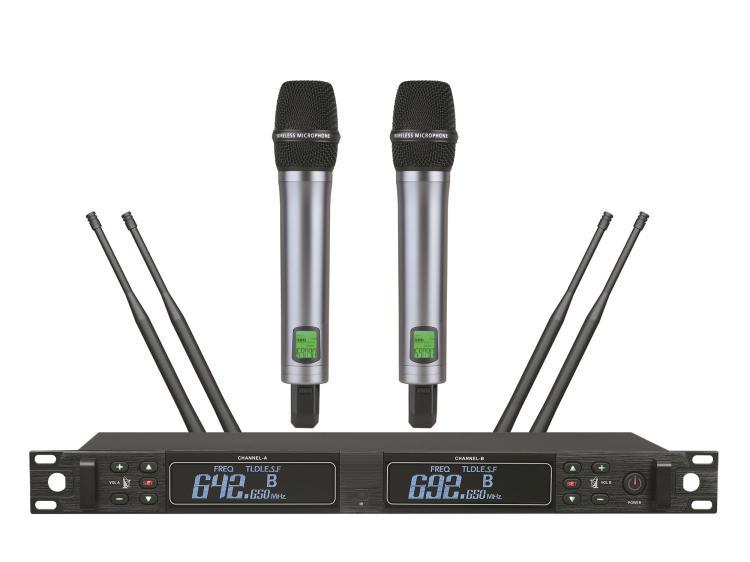 Micrófono inalámbrico profesional de uno a dos, cuatro a ocho canales FM, micrófono para cantar en casa, presentaciones, conferencias, audio