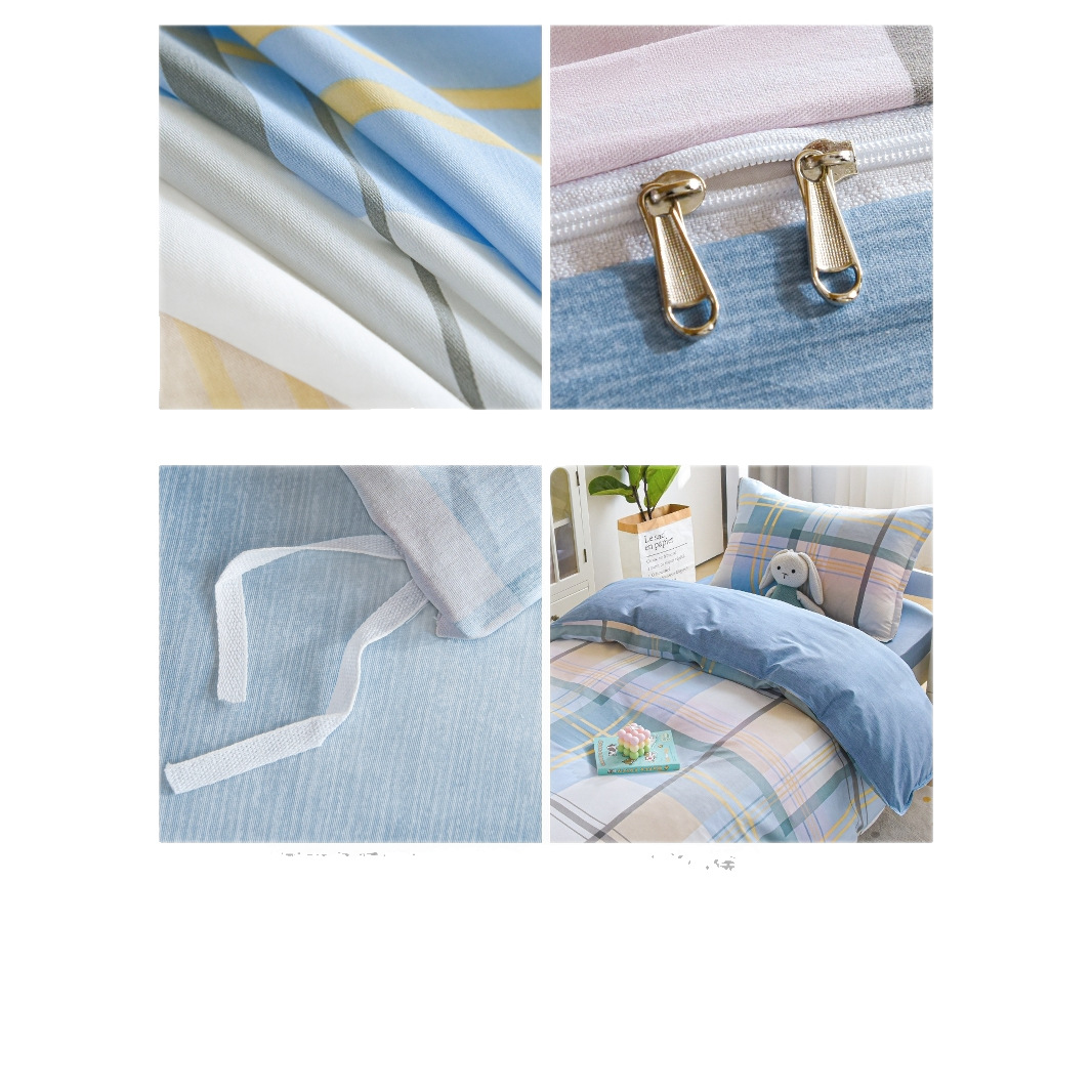 dormitorio de estudiantes universitarios ropa de cama de tres piezas de algodón sábanas de algodón cubierta de edredón un conjunto completo de seis piezas