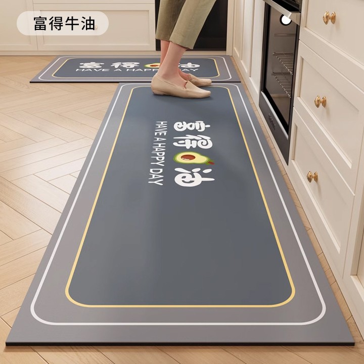 Cojín de cocina de dibujos animados resistente al desgaste resistente a la suciedad fácil de cuidar alfombra de barro de diatomeas absorción de agua absorción de aceite secado rápido cojín antideslizante doméstico