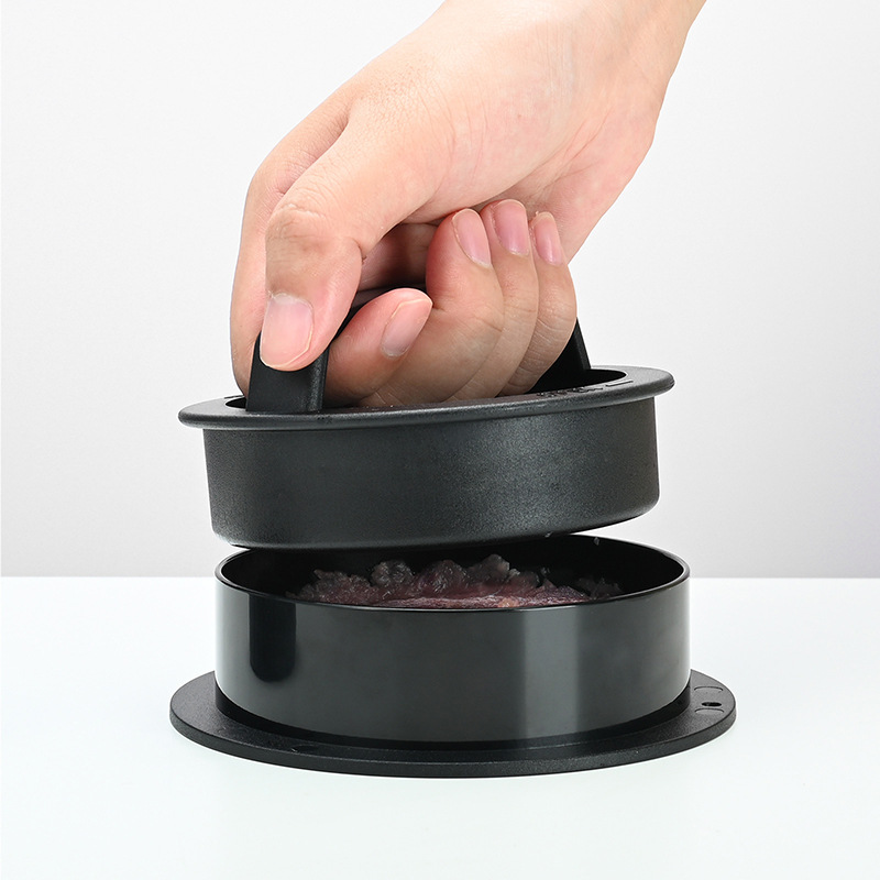 7VHV汉堡包肉饼模具压饼器压肉家用自制牛肉饼手动成型机塑料圆形
