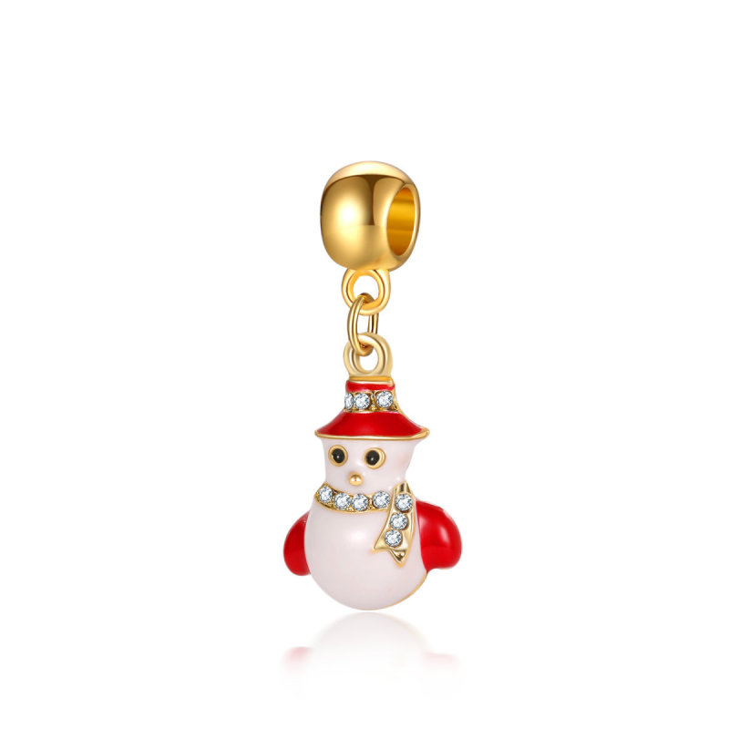 国境を越えた新しいクリスマスペンダント混包金色の大きな穴の油が落ちたdiyブレスレットのネックレスセットの部品|undefined