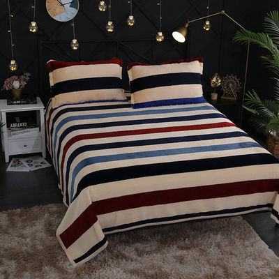 Plush bed sheet[Thick fleece]Flannel winter blanket student Single Double Plush Three