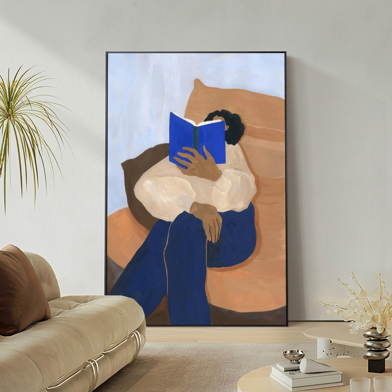 Abstract Figure Living Room Decorative Painting, Niche Art Sofa Background Wall Hanging Painting, High-End Vintage Entrance Wall Art Wholesale