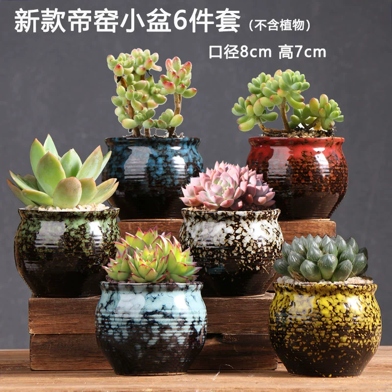 Creative Ceramic Flower Pot, Handmade Factory Direct, Assorted Decorative Designs, Small 7–10 cm