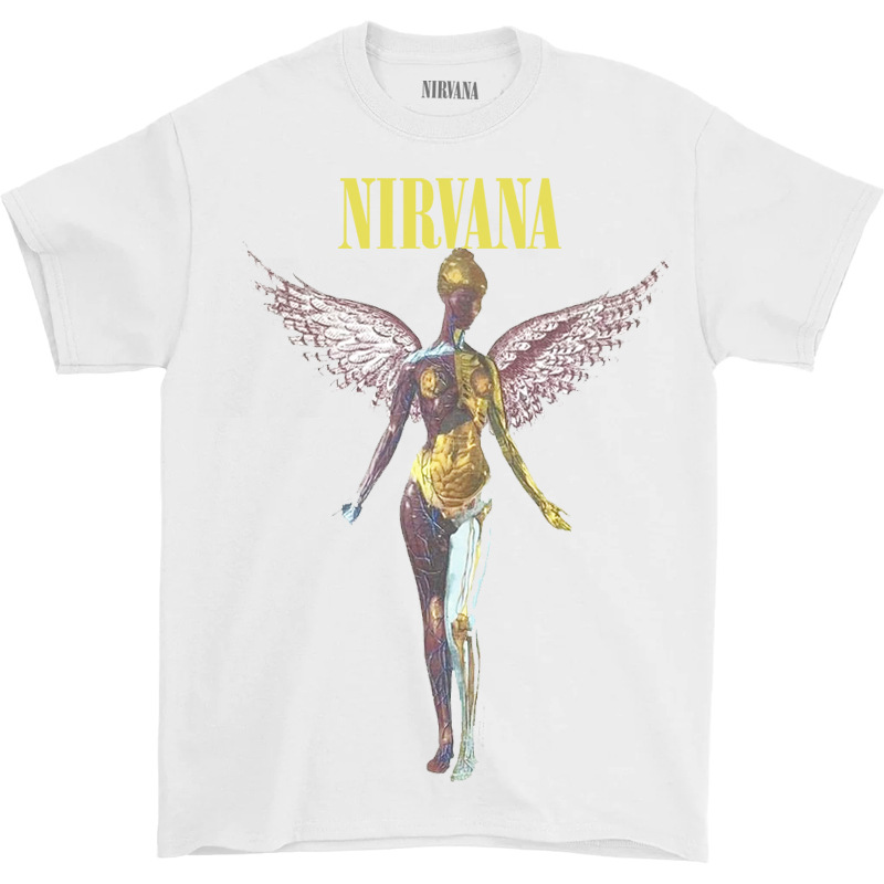 Nirvana banda de rock Nirvana Cobain cocoburn apenado lavado vintage batik camiseta suelta