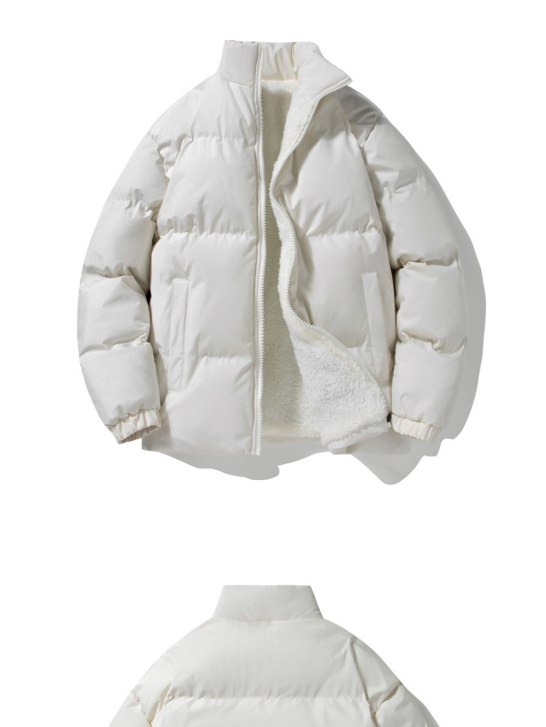Herrenbekleidung Baumwolljacke Modemarke Winter Baumwolljacke einfarbig Paar-Outfit coole Baumwolljacke_voghion.com