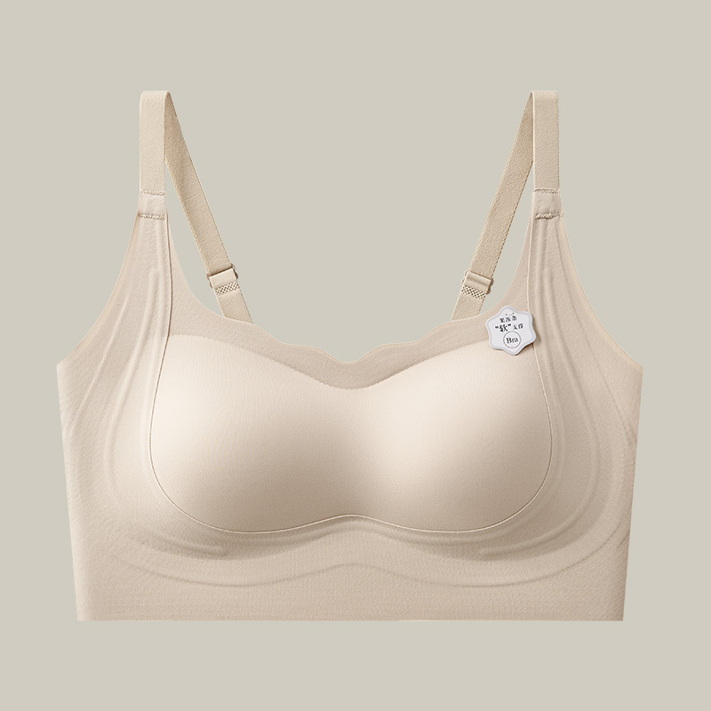 Ropa interior de espalda hermosa sin costuras, soporte suave, sensación desnuda, sujetador anti-flacidez, pecho, chaleco invisible, sujetador sin anillo de acero