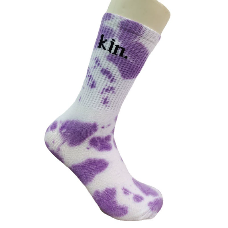 Европейские и американские женские модные носки для европейской и американской уличной моды модные носки для пар Мужские европейские и американские носки Tie-Dye, жаккардовые носки, мужские и женские модные носки