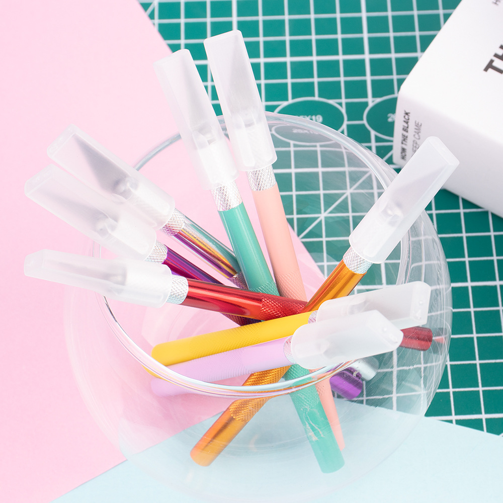 Aluminum rod single bulk metal carving knife hand-cut seal carving tool carving knife DIY handbook carving pen knife