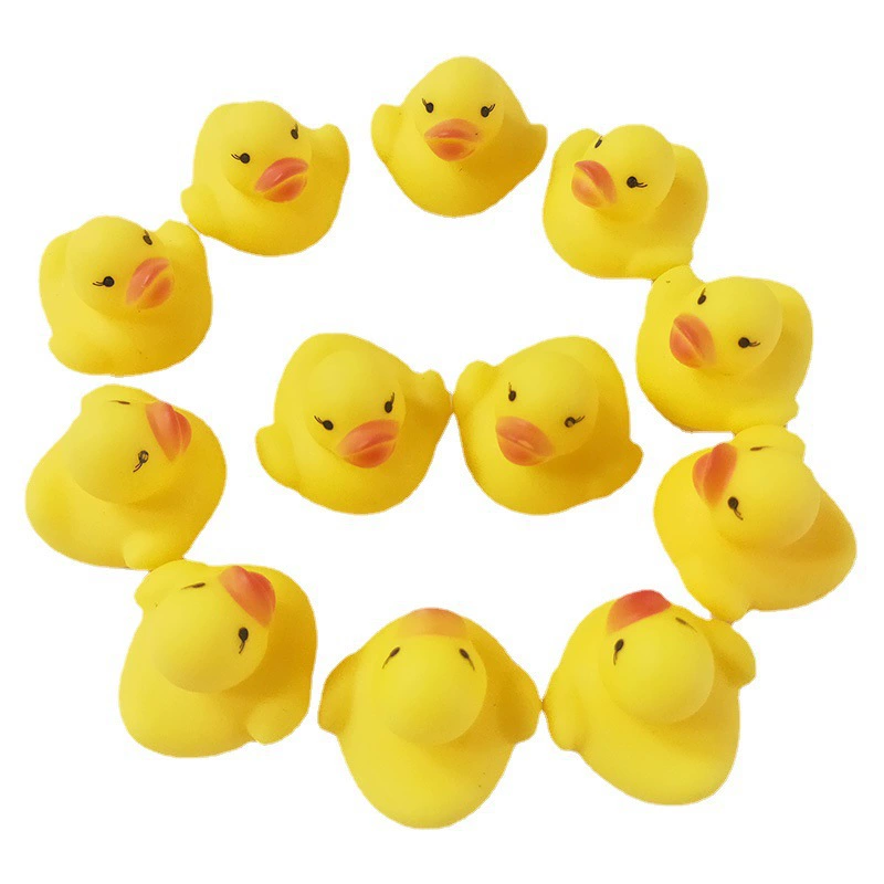 Ванная игрушка (B.Duck) резиновая уточка, пищащая игрушка для ванны и бассейна, маленькая 6.44×5.36×3.54 см