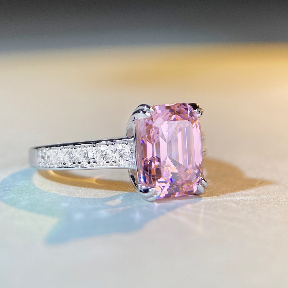 Retro Geometric Sterling Silver Plating Zircon Rings 1 Piece