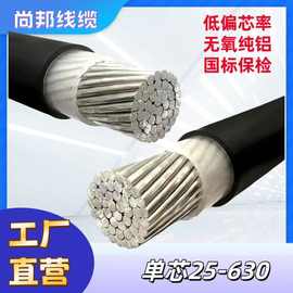 国标铝电缆单芯YJLV架空线35 50 70 95 120 240 300平方架空铝线