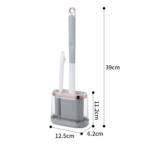 Toilet brush set creative no-punch wall-mounted bathroom toilet brush new long handle no dead corner cleaning brush