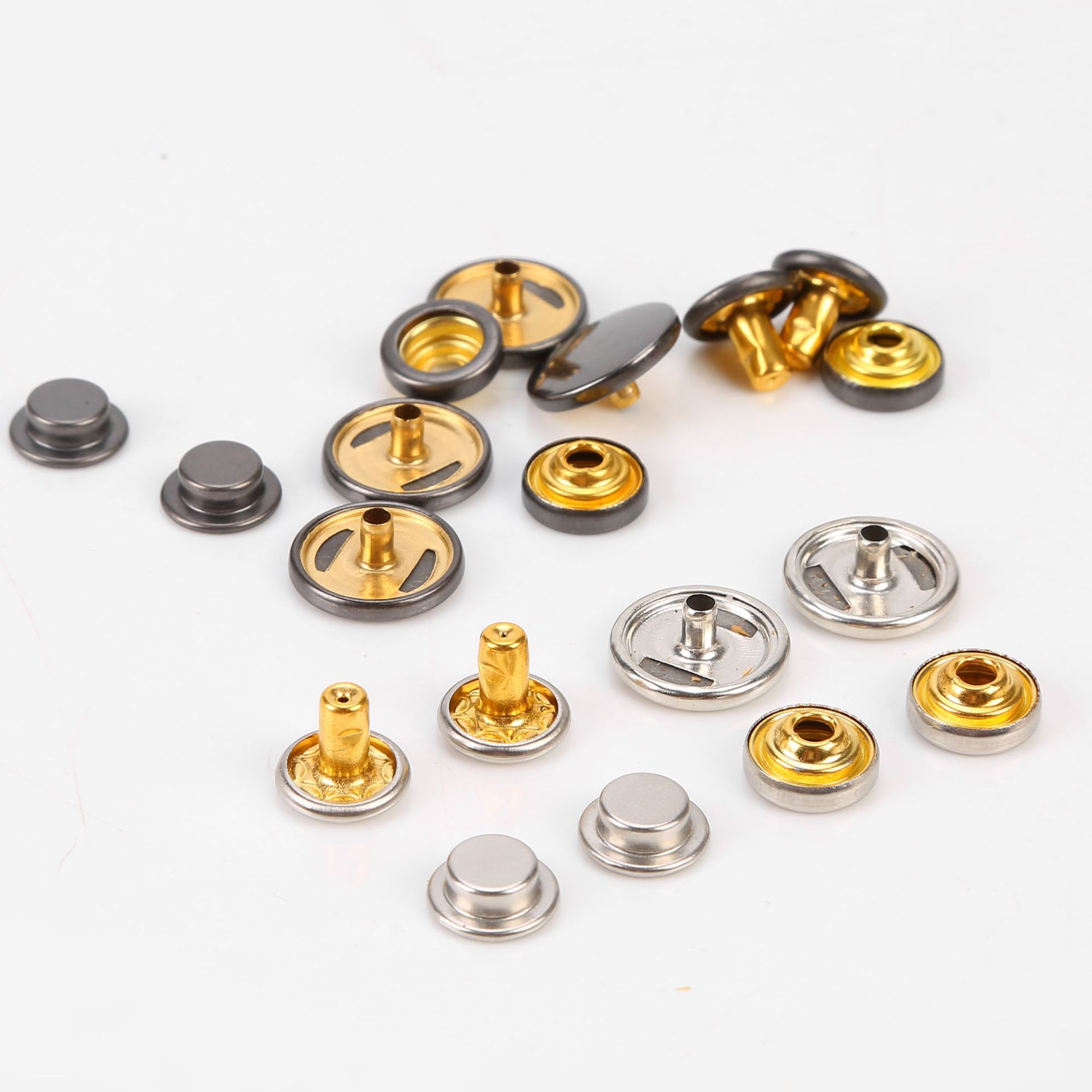 厂家量产 503四合扣 503不锈钢新型款按扣 砸扣501 盆形暗扣