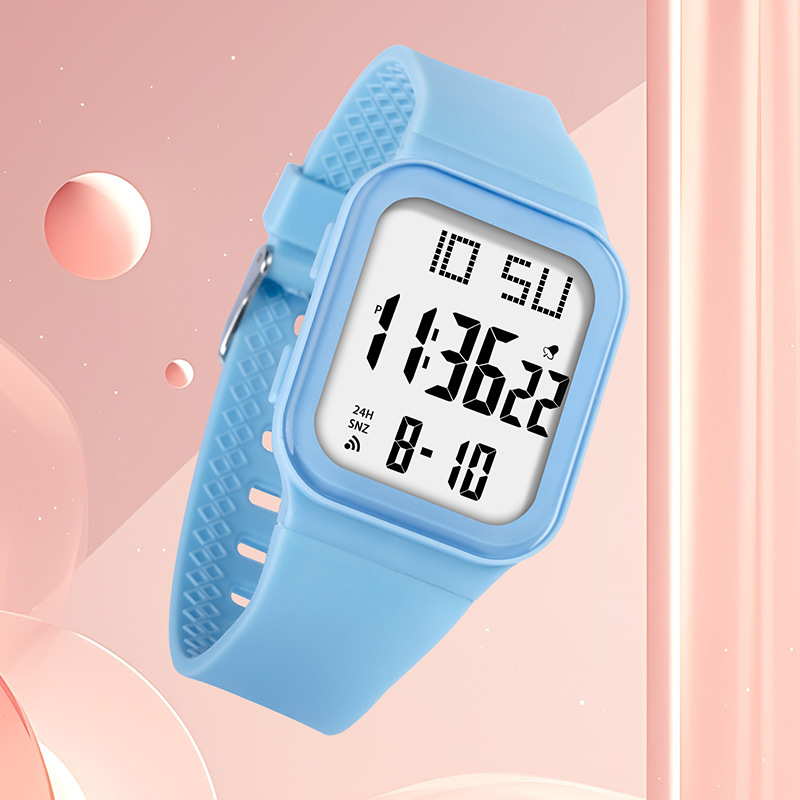 Tendencia de estudiantes de secundaria secundaria deportivos al aire libre luz nocturna relojes electrónicos multifunción relojes electrónicos alarma al por mayor