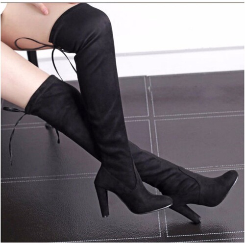Women's tall heel pointed over-the-knee boots, size 3443, adjustable strap riding boots, long-term supply